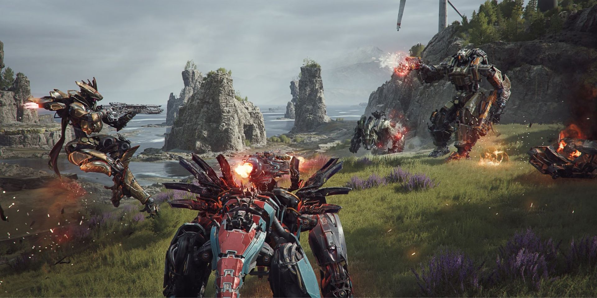 Fajtas med mechrobotar i Steel Hunters