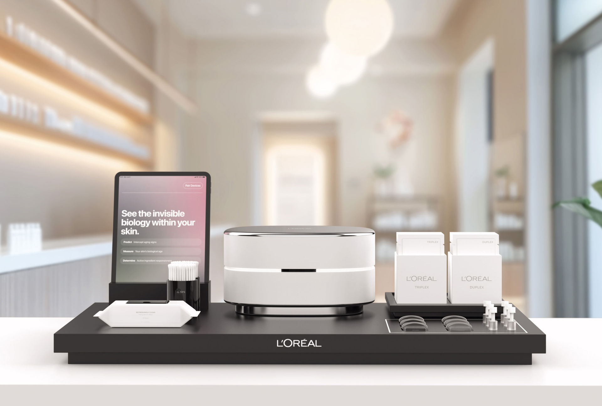 L’Oréal visar upp maskin för hudanalys