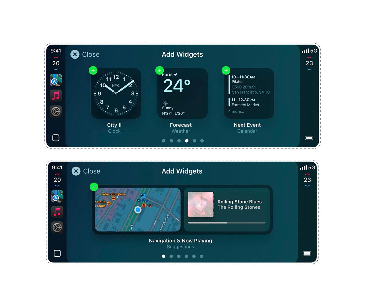 CarPlay 2.0 kan få widgets