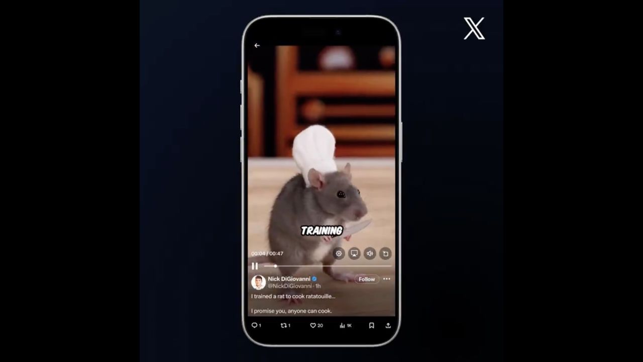 Nu har X ett flöde för vertikal video