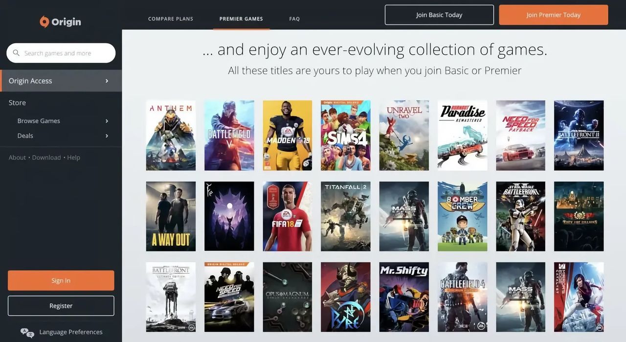 EA Origin stänger ner i april