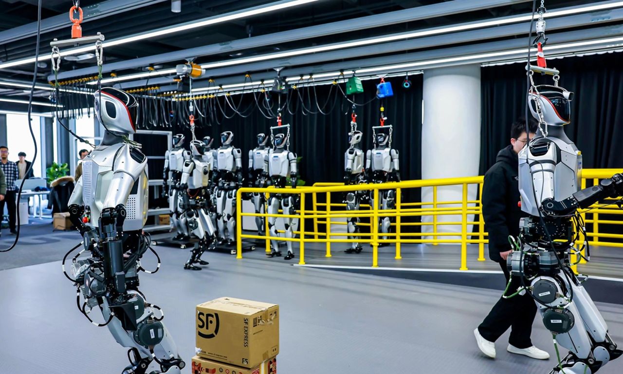 Kolla in ett kinesiskt träningsläger för robotar