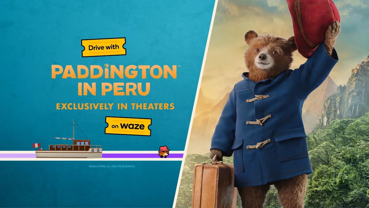 Paddington kommer till Waze
