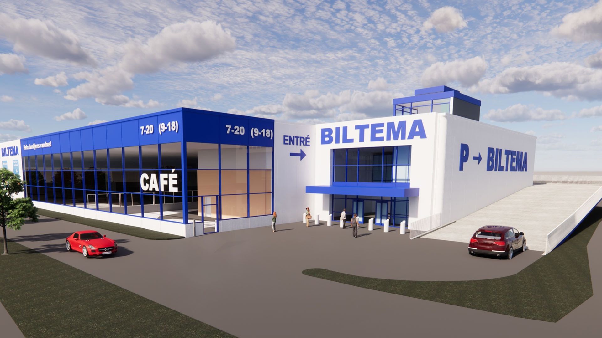 Biltemas varuhus i Botkyrka blir stort