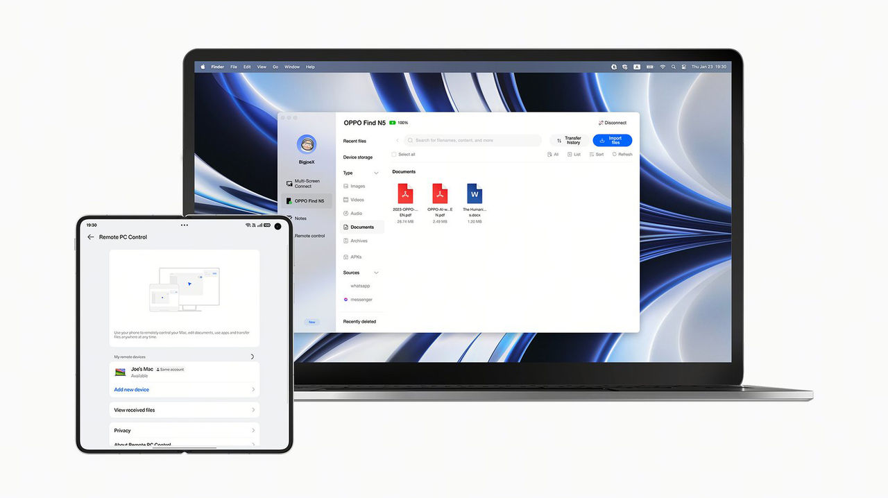 Oppos nya telefon kan redigera filer på Mac-datorer