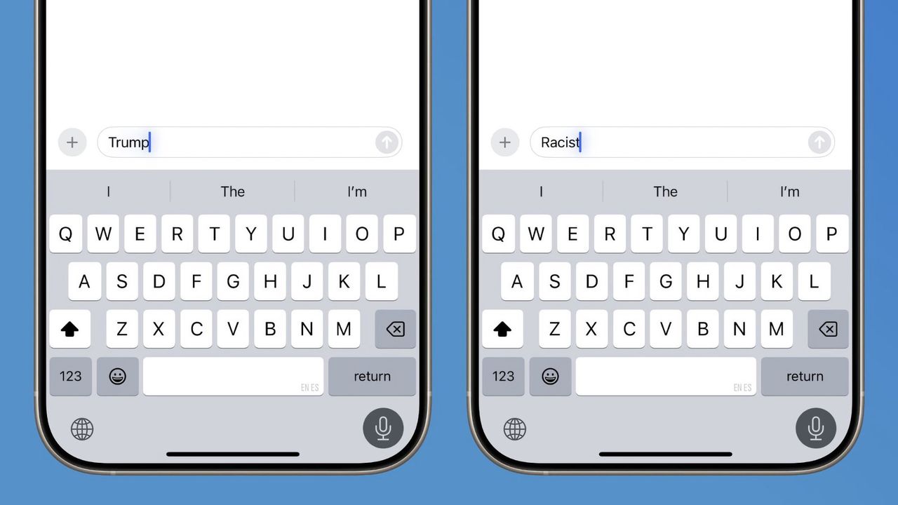 Rasist blir Trump med iOS diktering