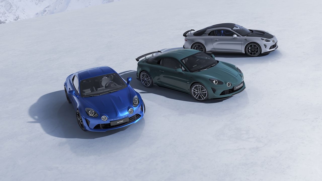 Alpine firar av modellen A110 med specialare
