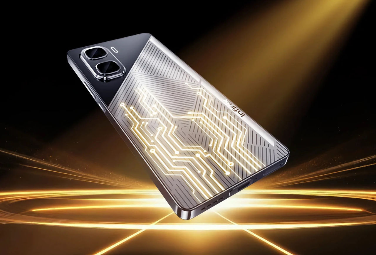 Infinix visar mobil med solcellsladdning