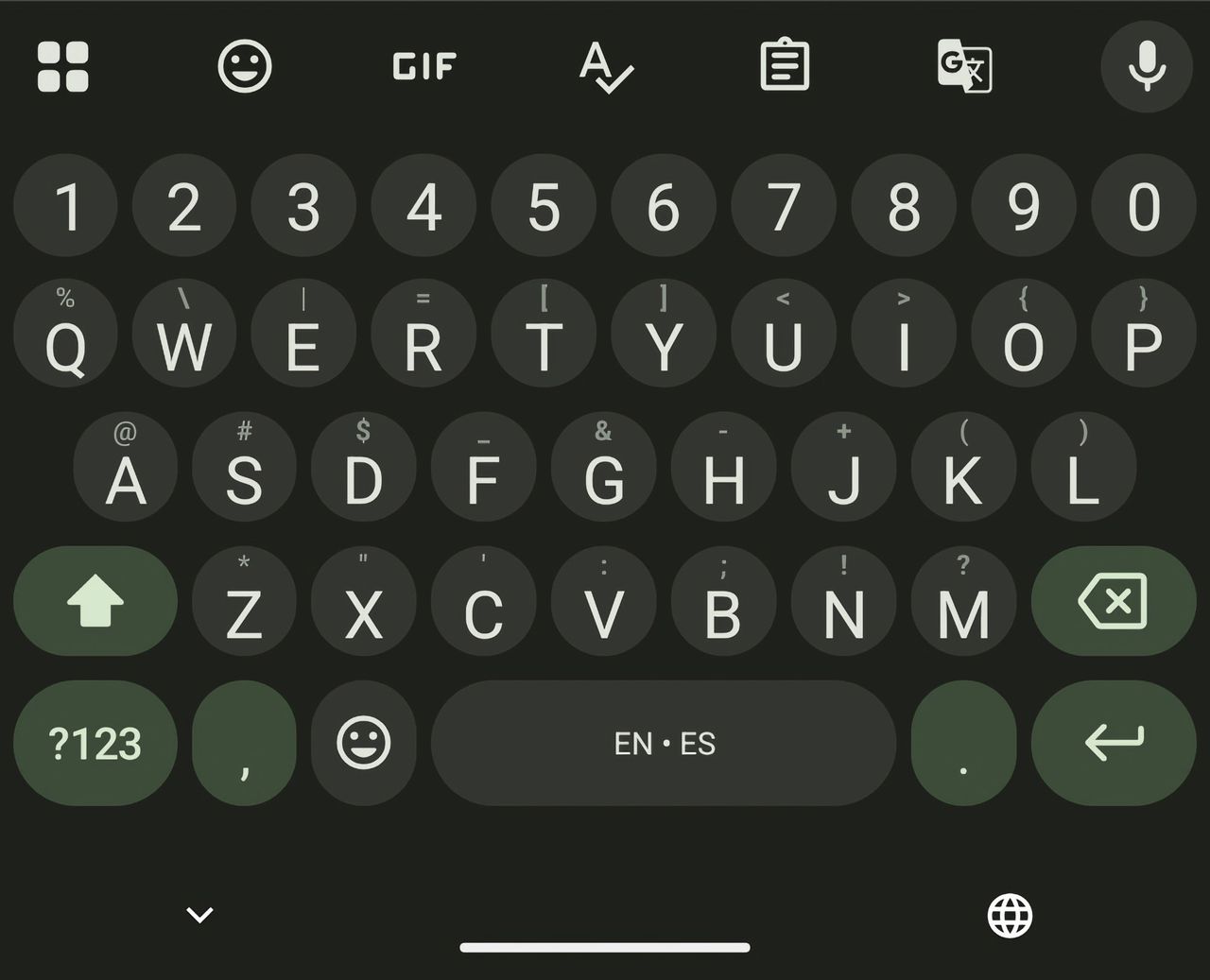 Google testar runda knappar på GBoard