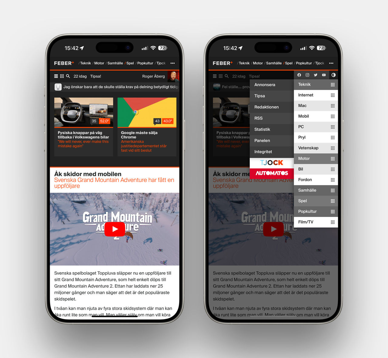 Nu har Feber fått lite nya menyer