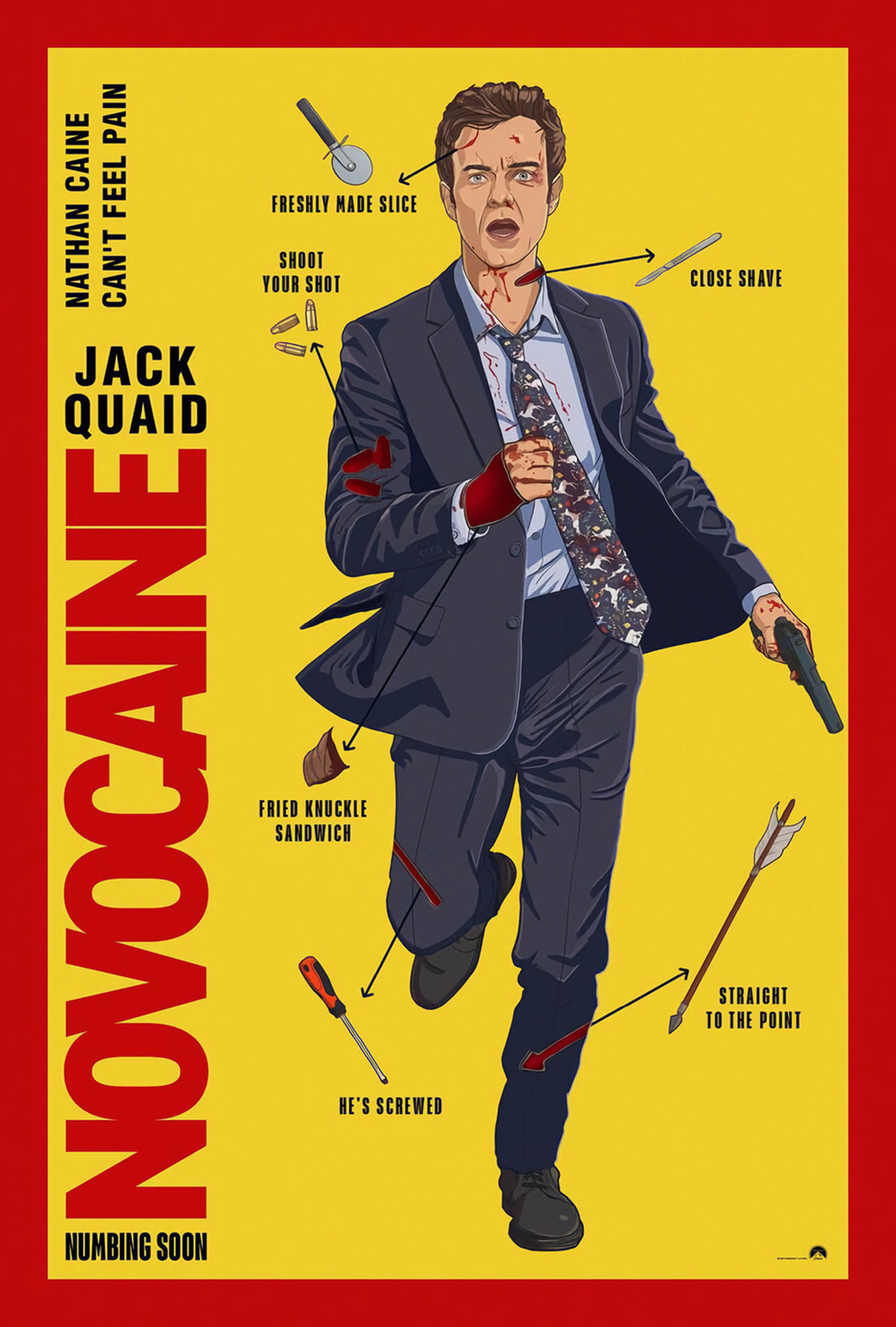 Snart har Novocaine biopremiär