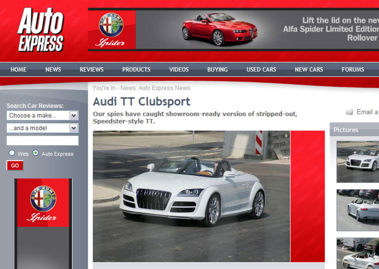 Spionbilder: Audi TT Clubsport ute i det fria