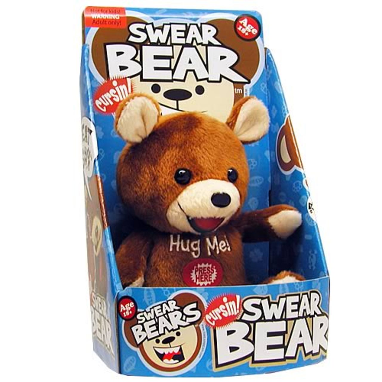 Mjukisdjur som är fult i munnen