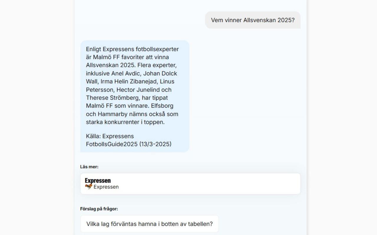 AI-chatta om Allsvenskan
