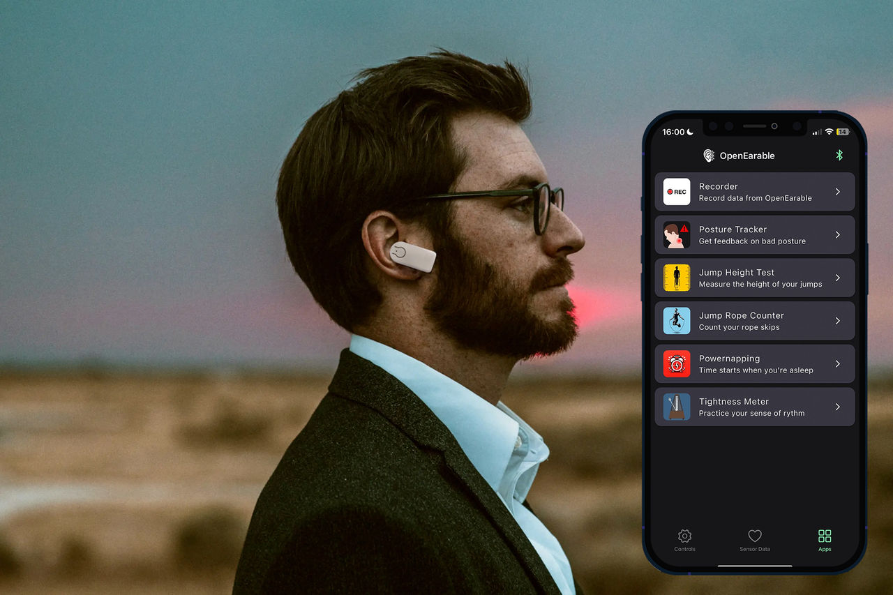 OpenEarable är ett par hälsohörlurar