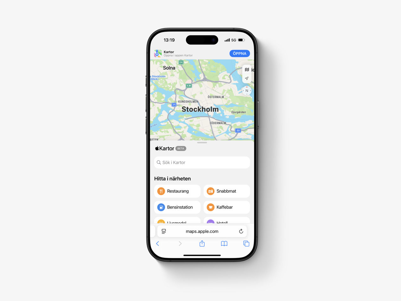 Apple Maps på webben fungerar nu bättre på mobiler