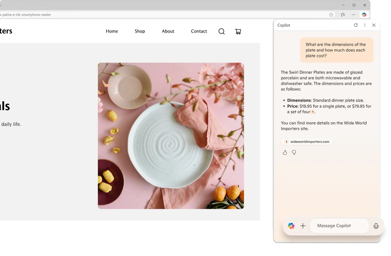 Copilot Vision kommer till Edge