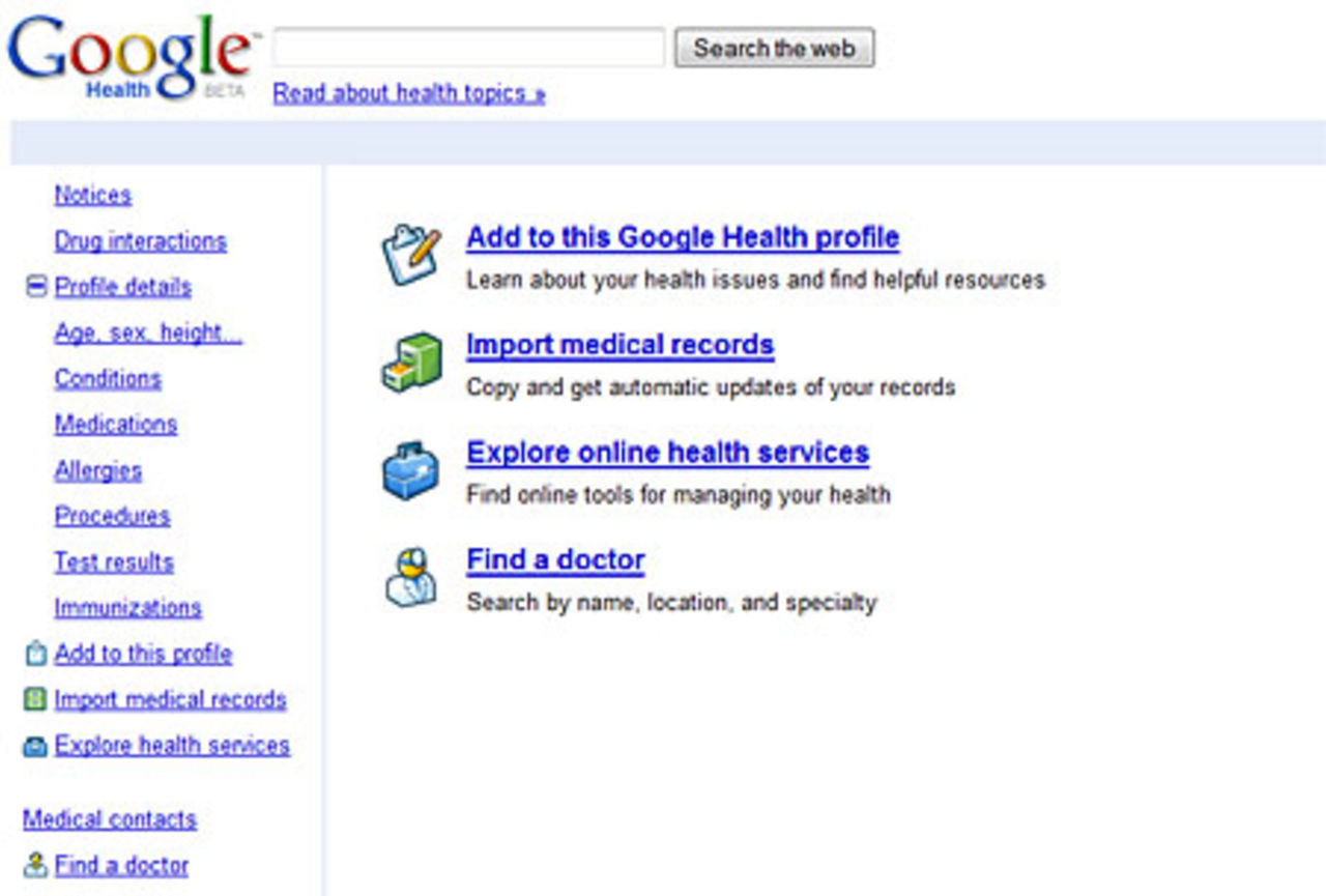 Google Health i beta