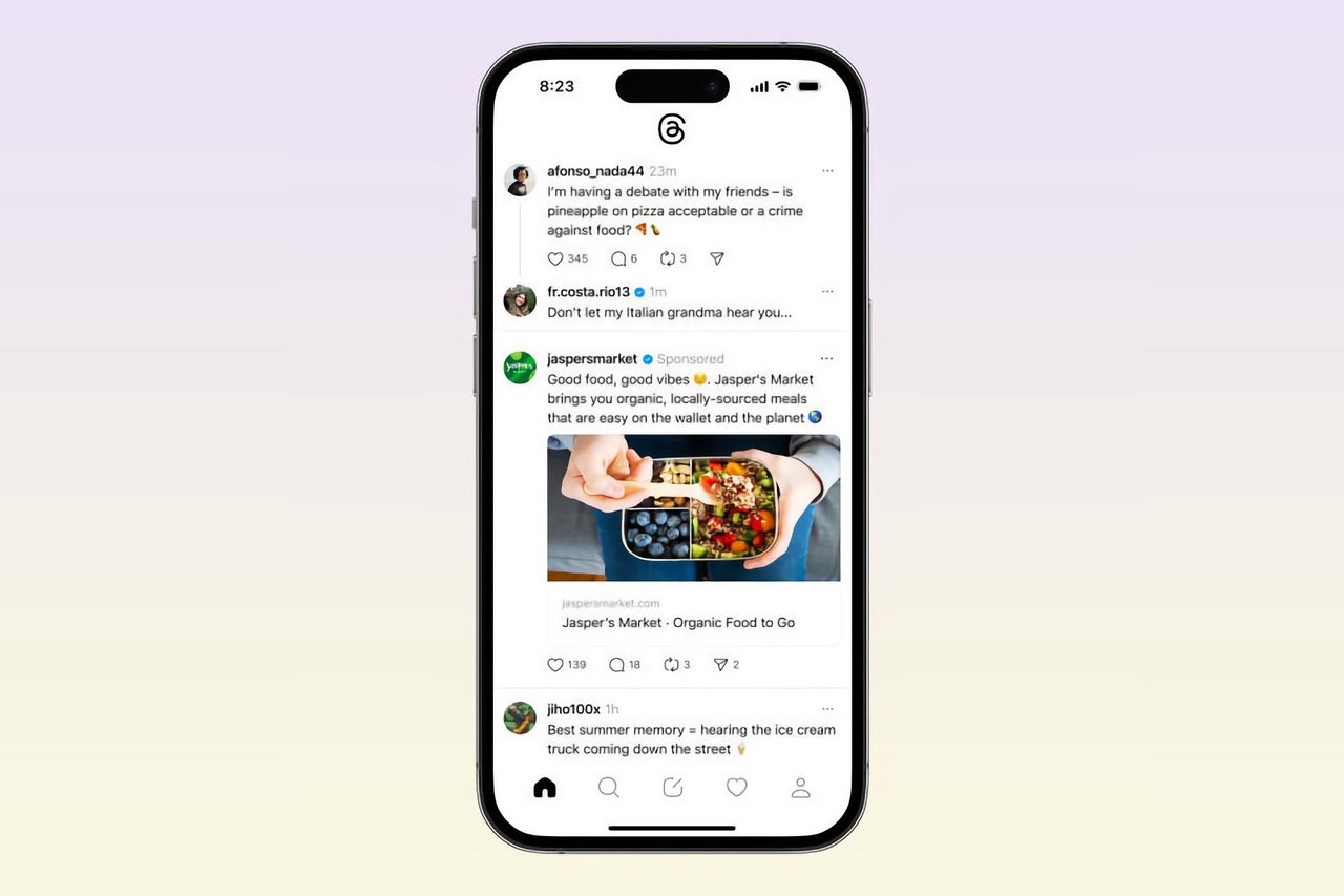 Meta börjar med annonser på Threads