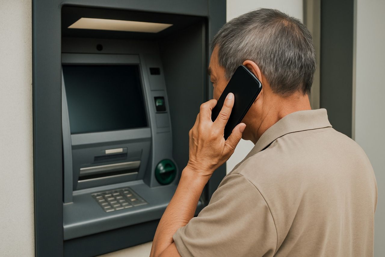Äldre förbjuds att prata i mobil vid bankomater i Japan