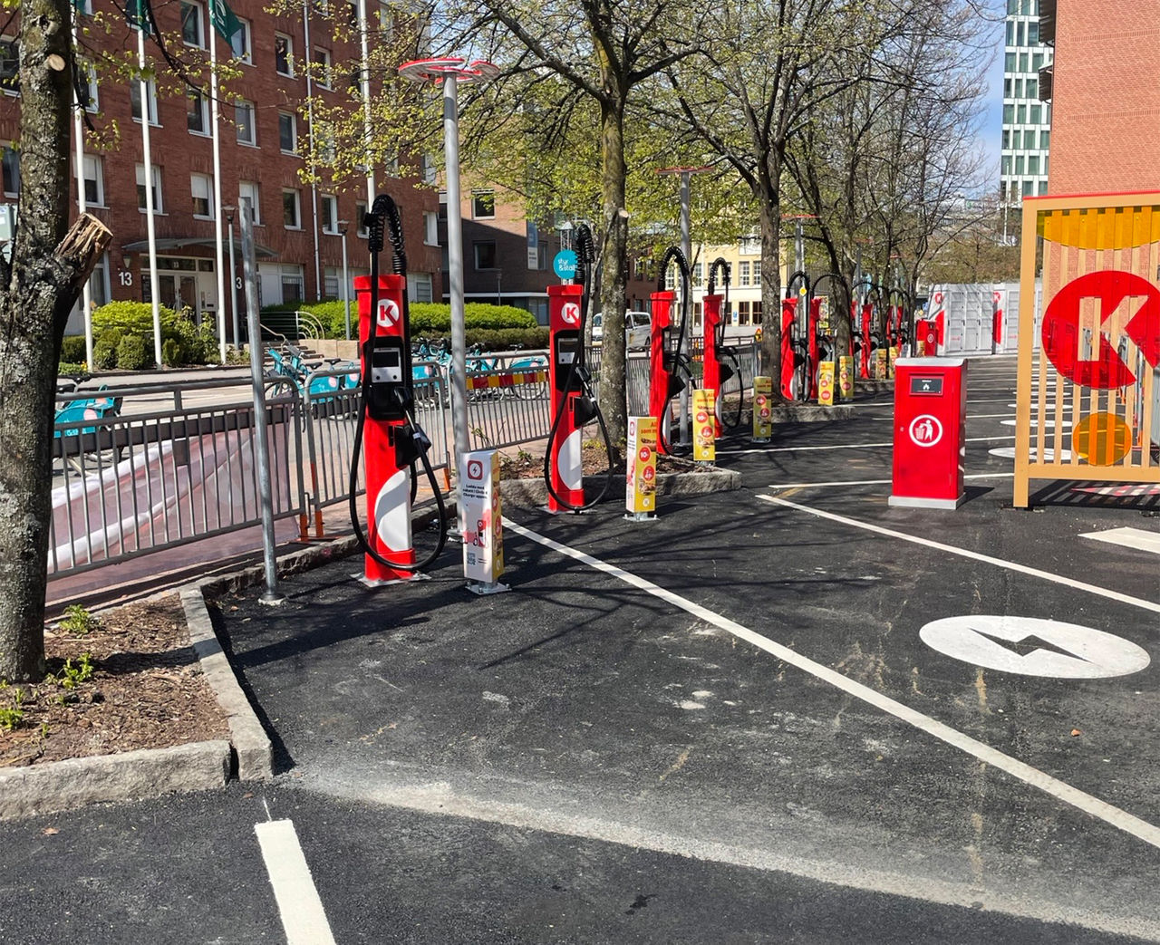 Circle K:s första station med bara laddstolpar i Göteborg