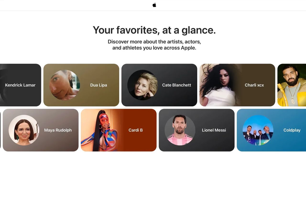 Upptäck kändisar med Apples nya sajt