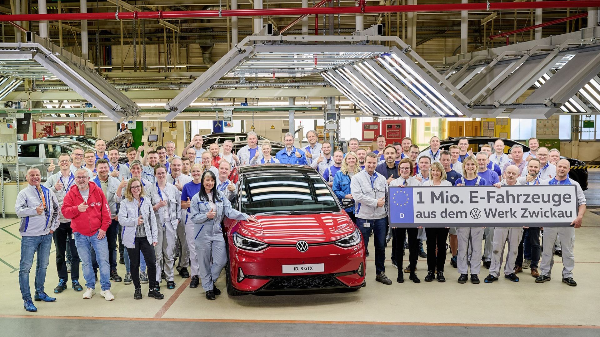 Volkswagenfabriken i Zwickau har tillverkat en miljon elbilar