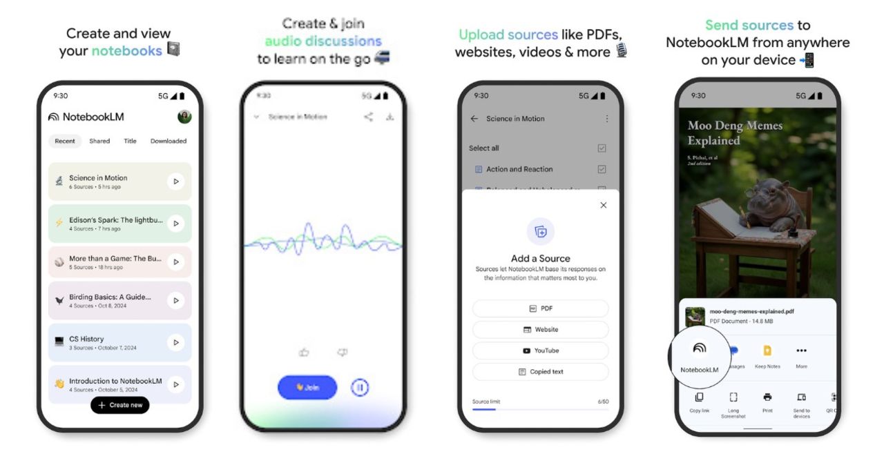 Nu kan du hänga på låset för Notebook LM-appen