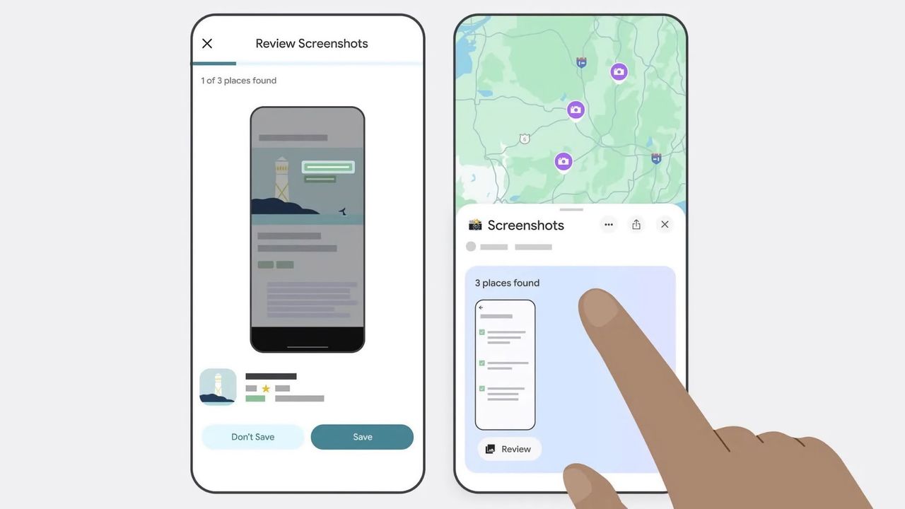 Google Maps kan nu leta efter platser bland skärmdumpar
