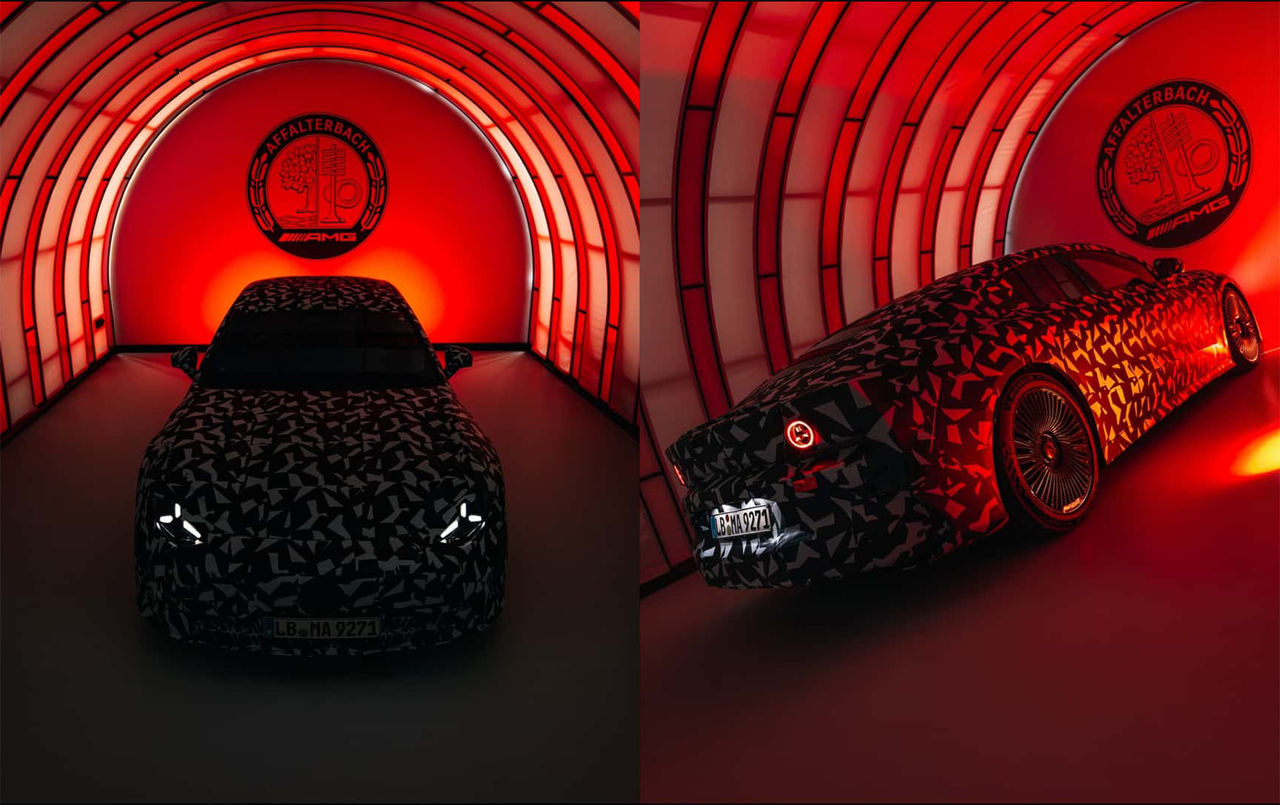 Teaserbilder på eldrivna super-sedanen från Mercedes