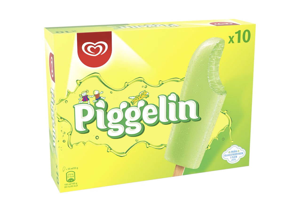 Piggelin kan innehålla spår av mjölk