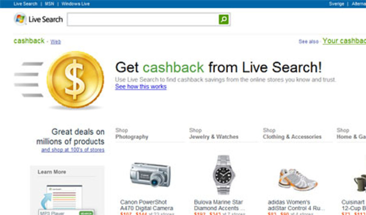 Tjäna pengar på sökningar via Microsoft
