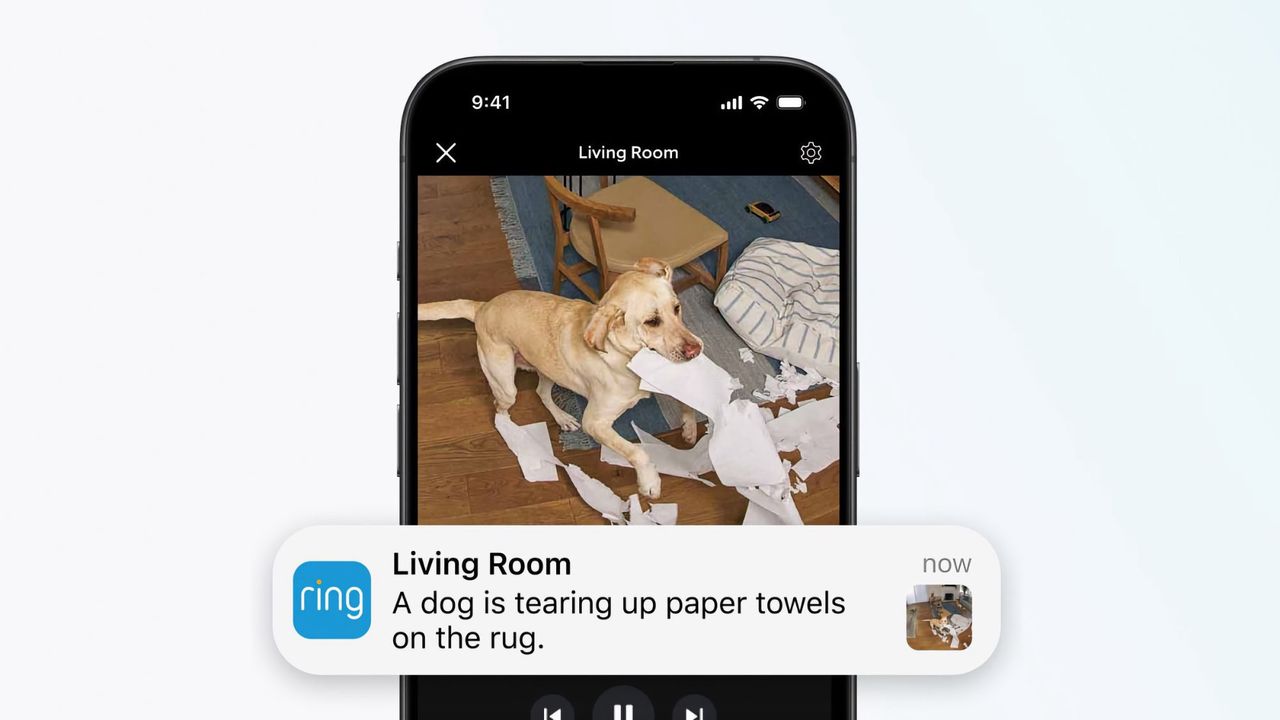 Ring börjar beskriva vad som händer i videoklipp