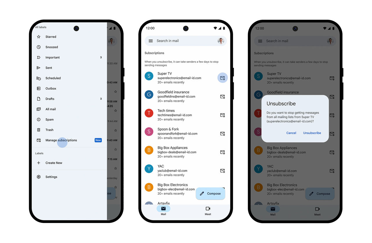 Gmail lanserar ny funktion för att rensa nyhetsbrev