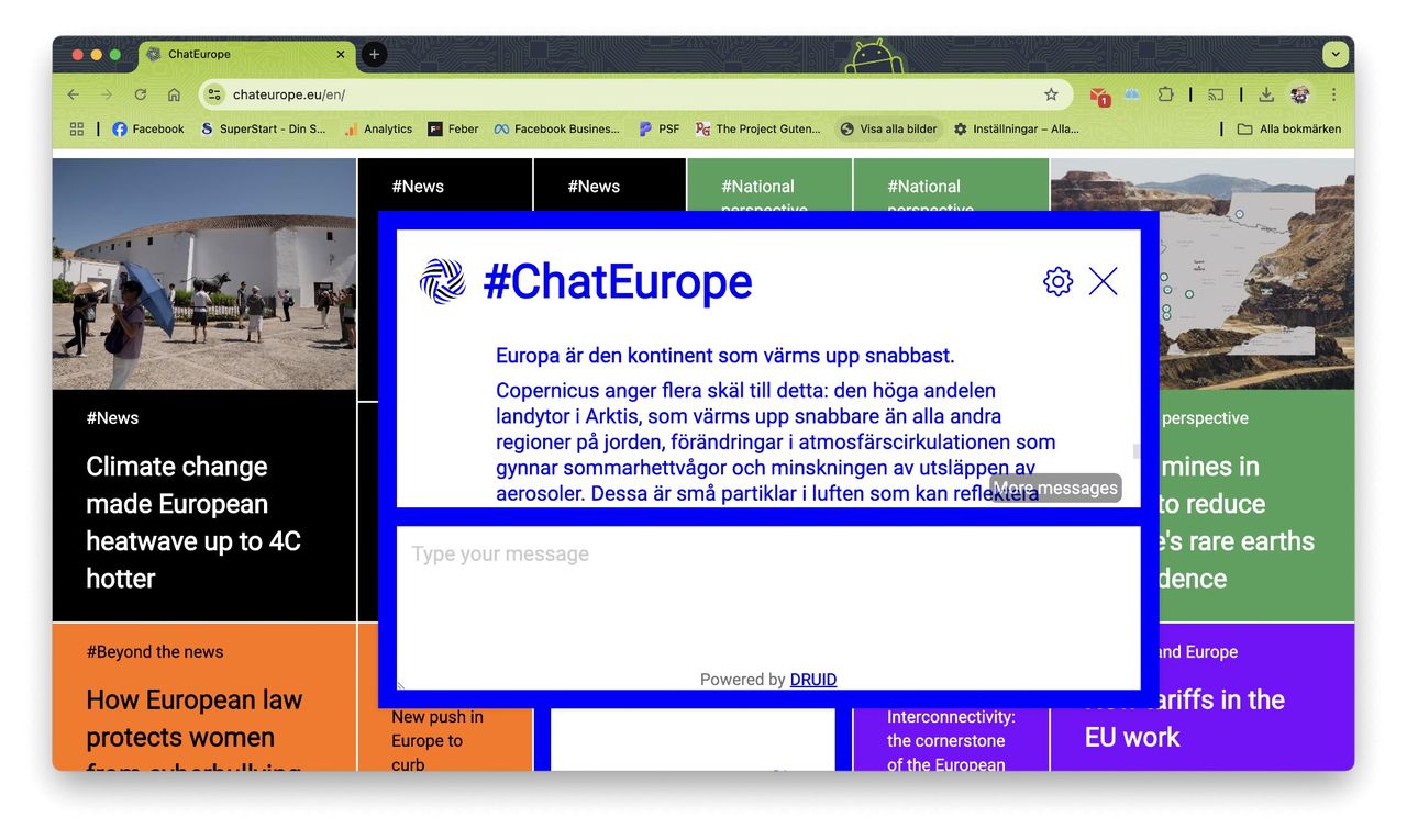 Europeiska mediaföretag lanserar chattboten ChatEurope
