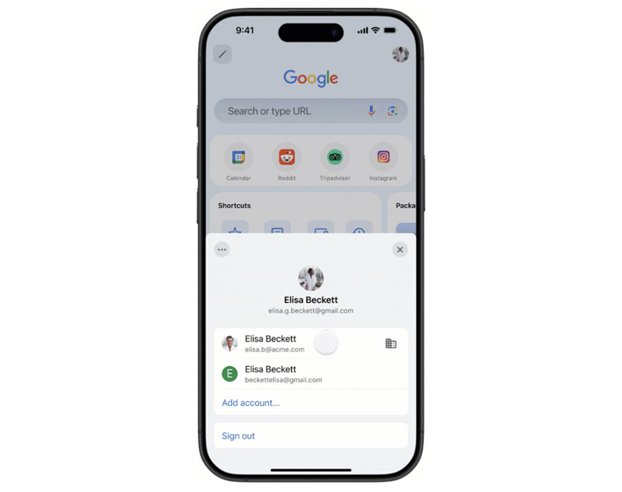 Chrome inför separata konton i iOS-appen