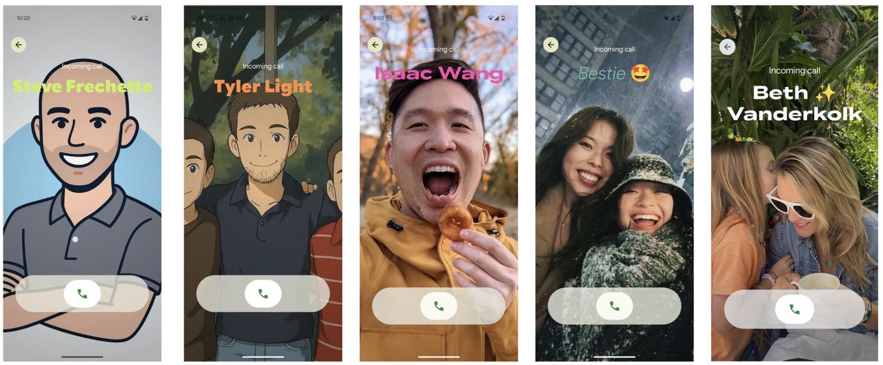 Googles telefonapp får spexiga kontaktkort