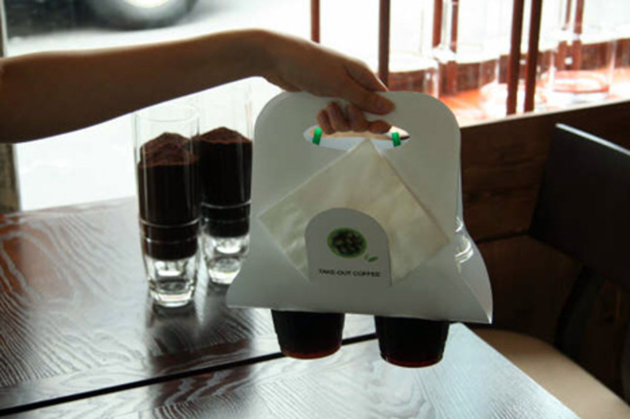 Bär kaffet på ett nytt sätt