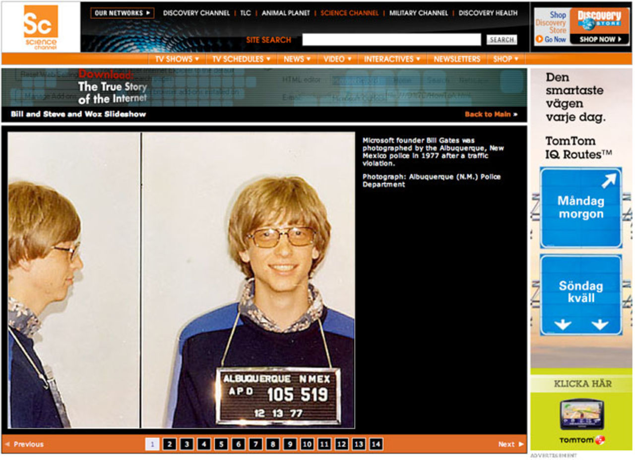 Bildspel med Bill Gates, Steve Jobs och Steve Wozniak