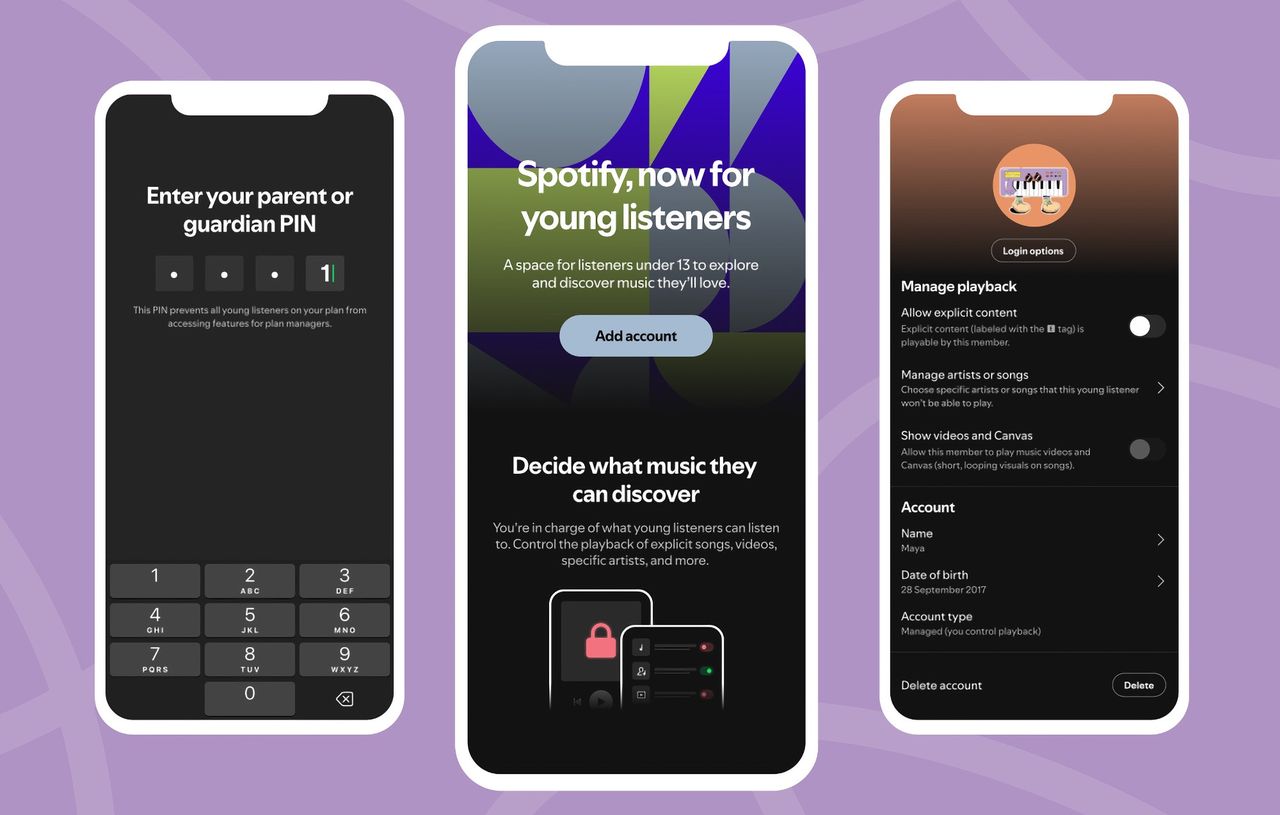 Spotify lanserar nya föräldrakontroller för Premium Family