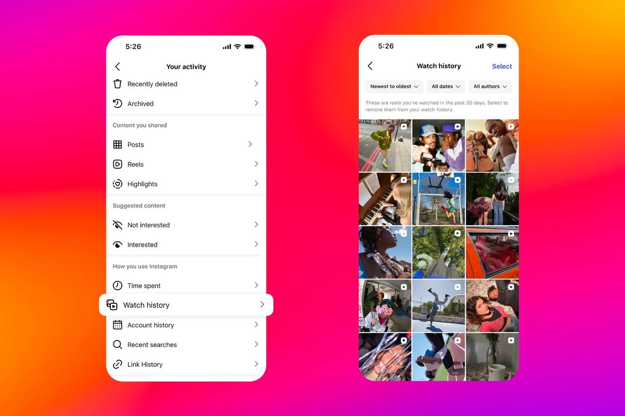 Instagram Reels får visningshistorik
