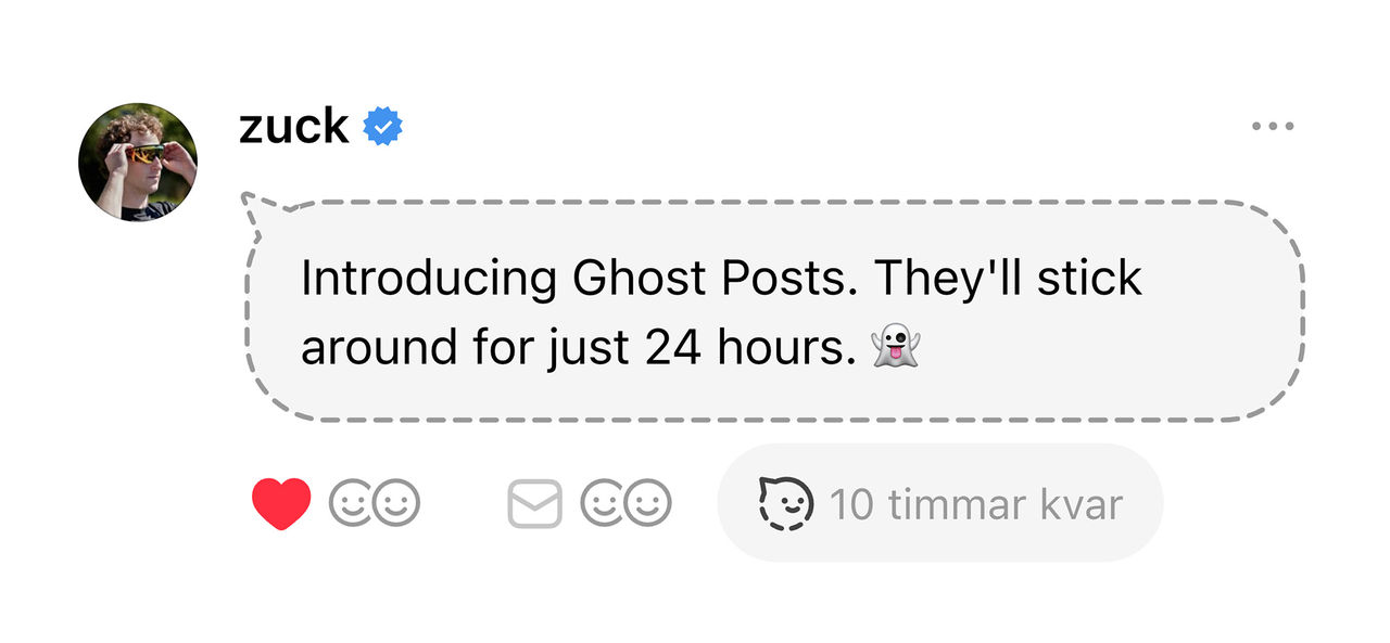 Threads börjar med spökmeddelanden