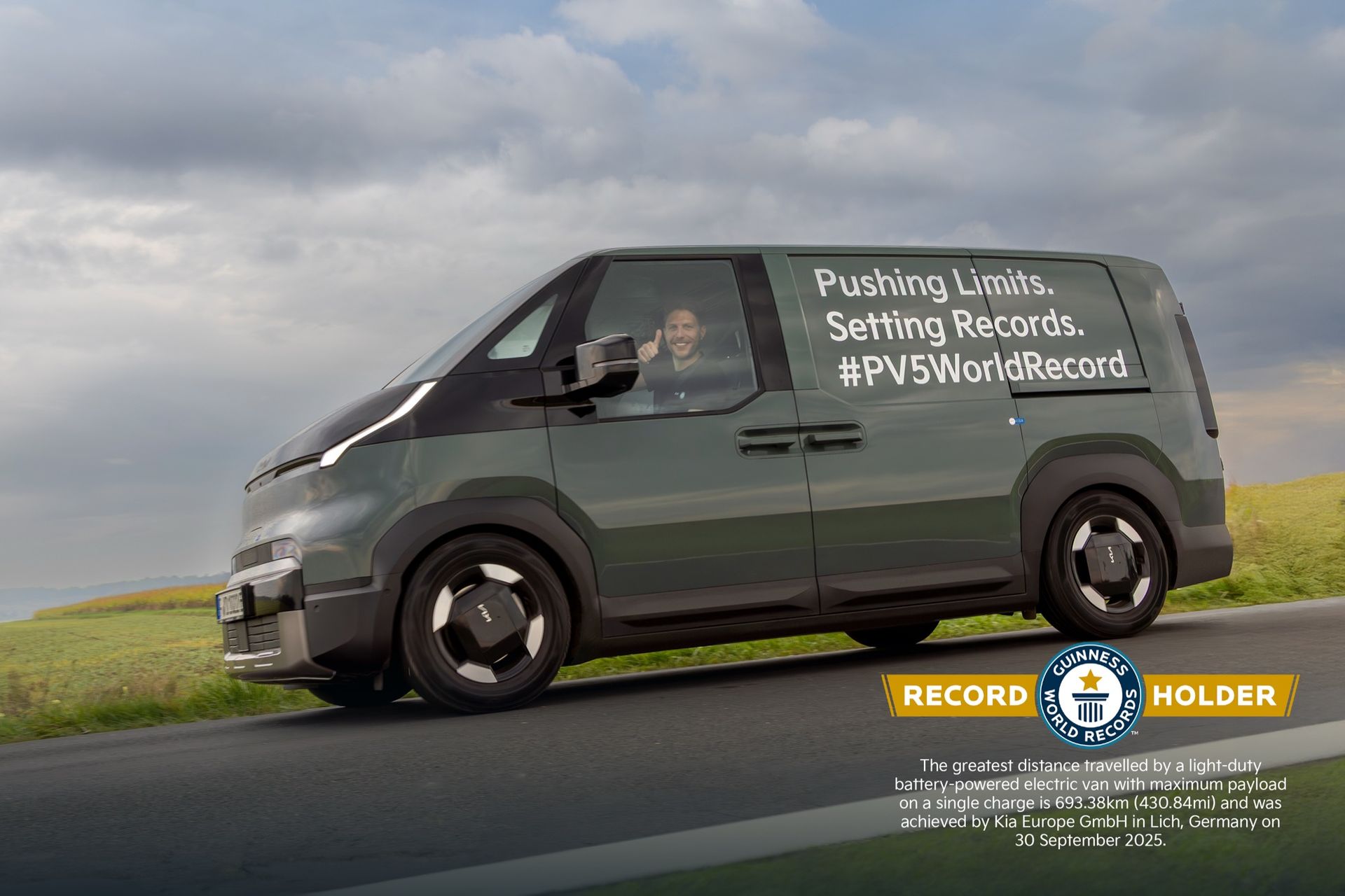 Kia PV5 Cargo satte nytt världsrekord med full last