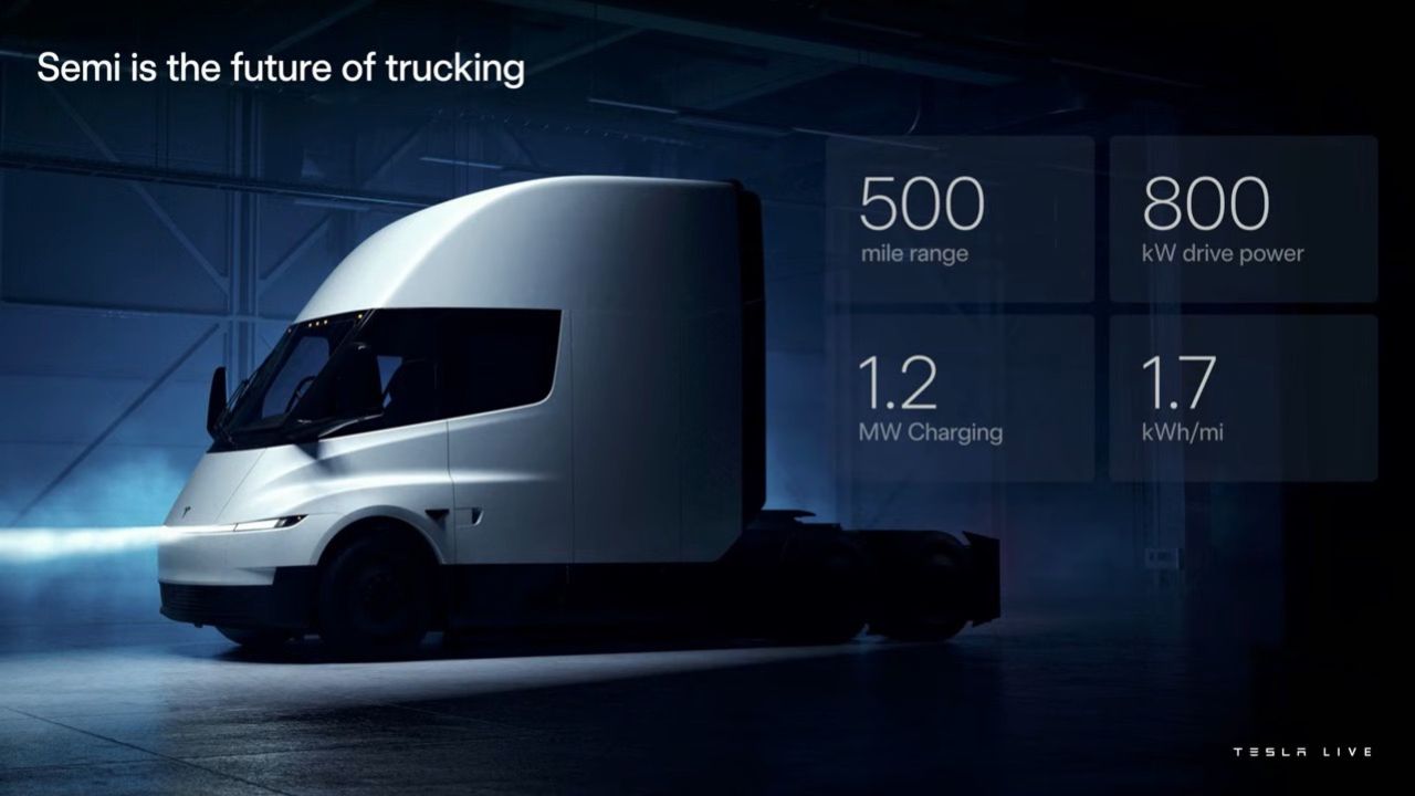 Tesla lyfter lastbilen Semi