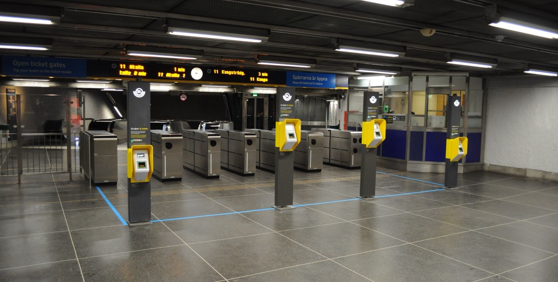 Försöket med spärrfri tunnelbana avslutas