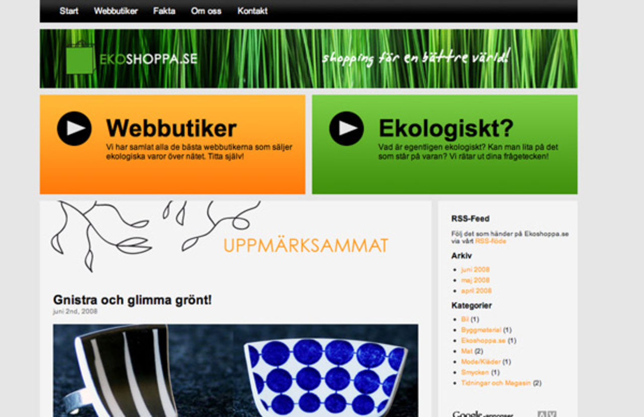 Ekoshoppa.se guidar medvetna konsumenter