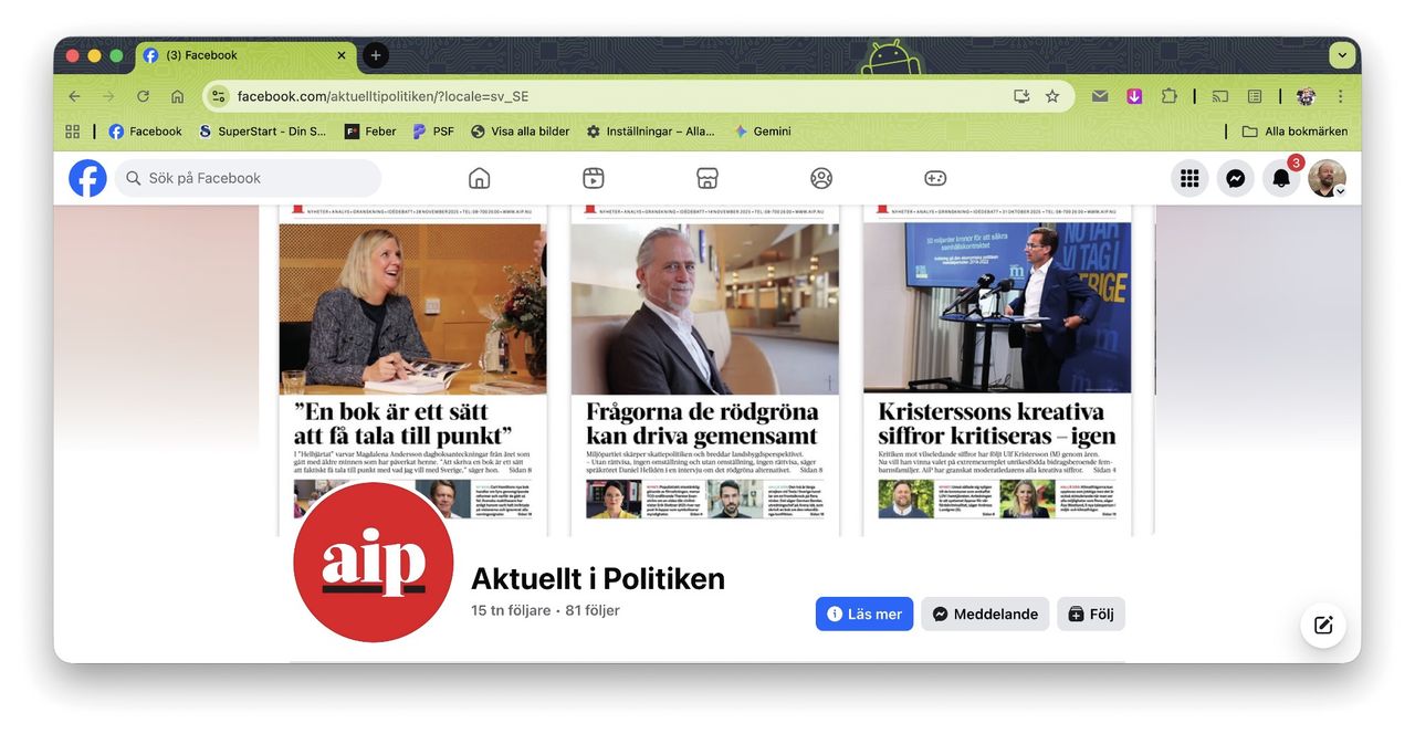 Meta stoppar annonser från Socialdemokraternas mediabolag