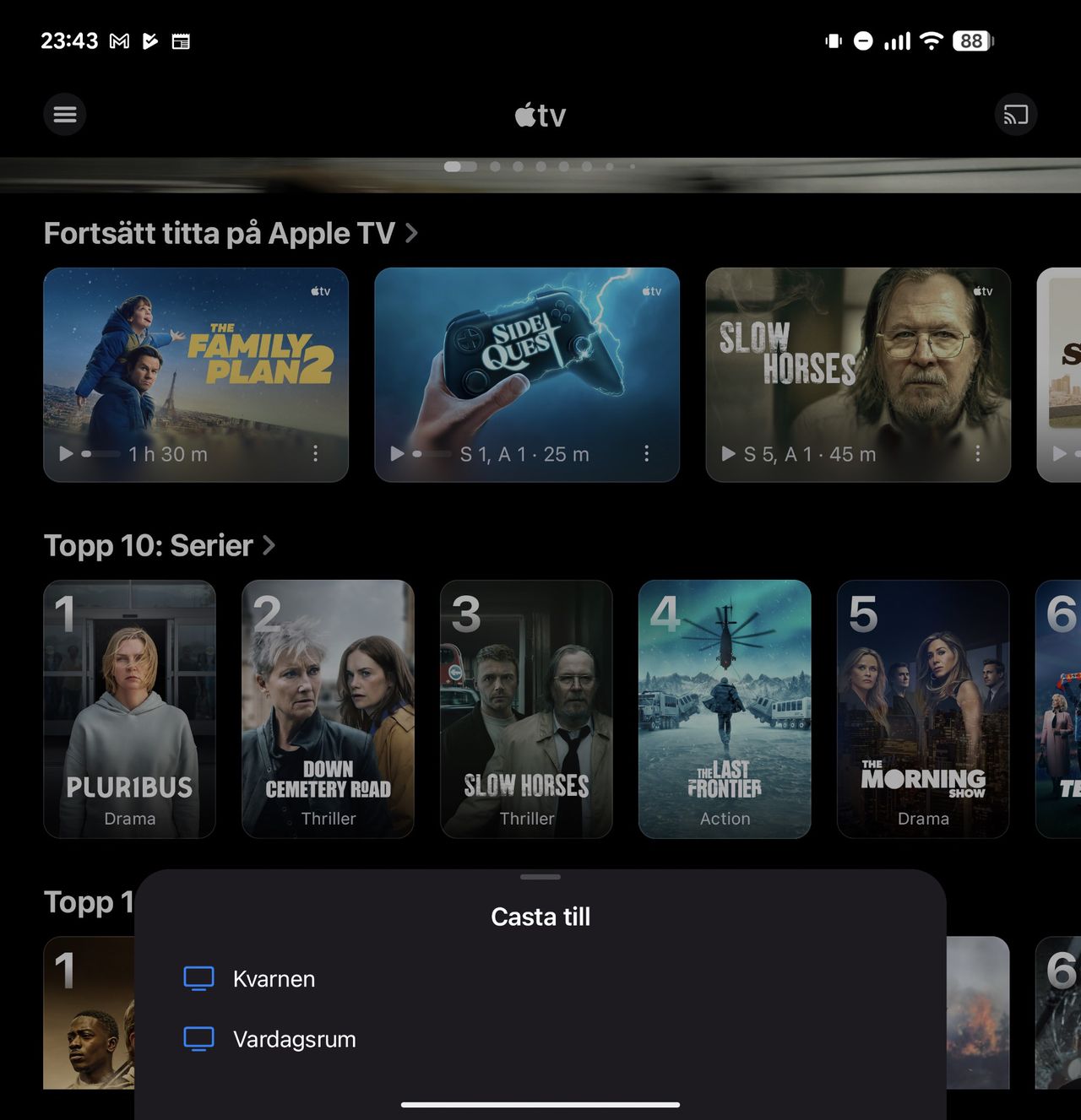 Apple TV:s app får stöd för Google Cast