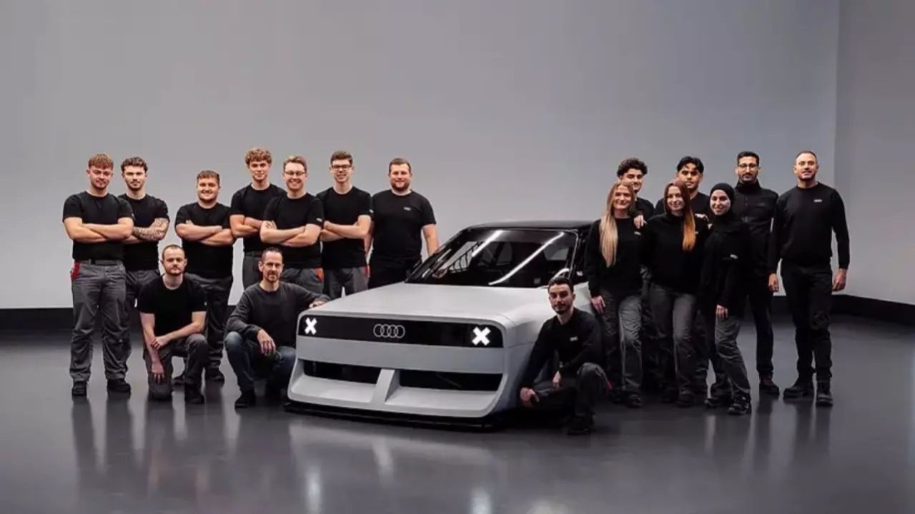 Lärlingar hyllar Audis femma med retro-koncept