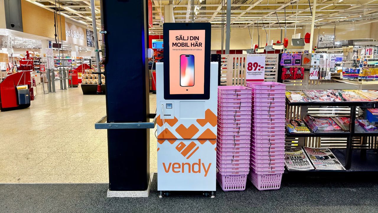 Panta din iPhone i Vendys automater